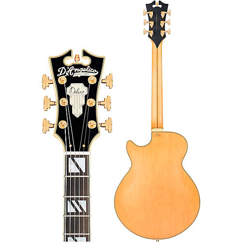 D'Angelico Deluxe Series SS Semi-Hollow Electric Guitar Satin Brown Burst - musicians--Friend