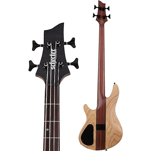 Schecter Guitar Research Charles Berthoud CB-4 Electric Bass See Thru Black Satin - musicians--Friend
