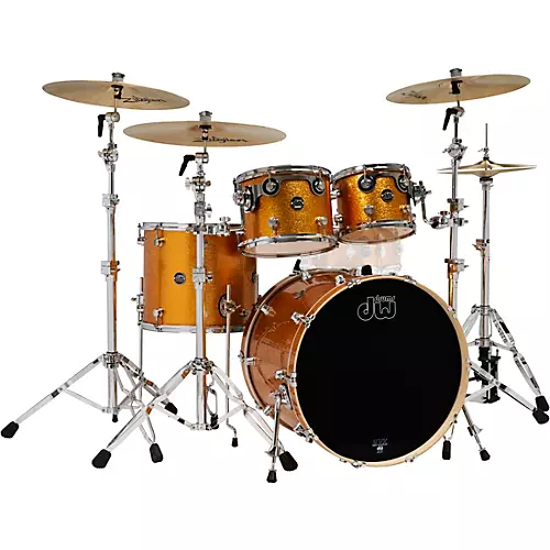DW 4-Piece Performance Series Shell Pack Hard Satin Charcoal Metallic - musicians--Friend
