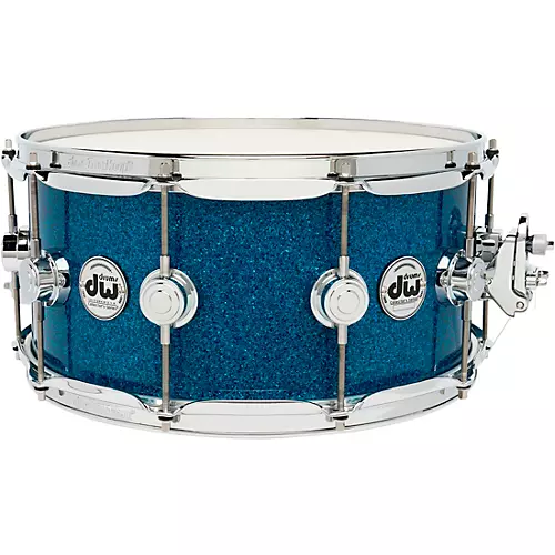 DW Collector's SSC Maple Finish Ply Snare Drum 14 x 6.5 in. White Glass Contrail Finish Ply - musicians--Friend