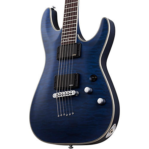 Schecter Guitar Research C-1 Platinum Electric Guitar Satin Purple Burst - musicians--Friend