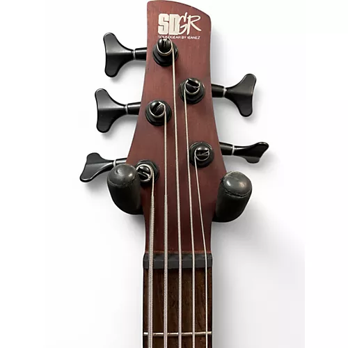 Used Ibanez SR505 5 String Walnut Electric Bass Guitar Walnut - musicians--Friend