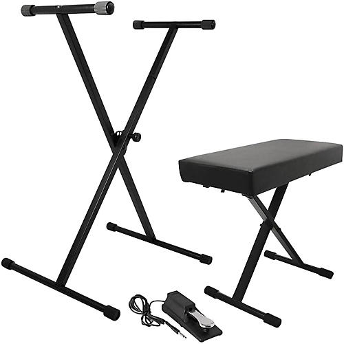 On-Stage KPK6550 Keyboard Stand/Bench Pack With KSP100 Sustain Pedal - musicians--Friend
