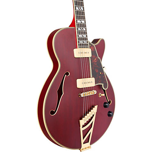 D'Angelico Deluxe Series SS Semi-Hollow Electric Guitar Satin Brown Burst - musicians--Friend