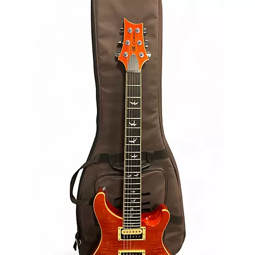 Used PRS 25th Anniversary Custom 24 Smoked Amber Solid Body Electric Guitar Smoked Amber - musicians--Friend