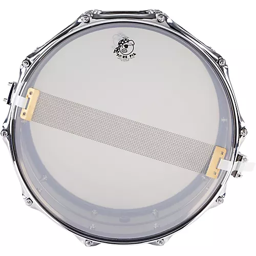 Pork Pie Big Black Brass Snare Drum With Tube Lugs and Chrome Hardware Black 14 x 6.5 in. - musicians--Friend