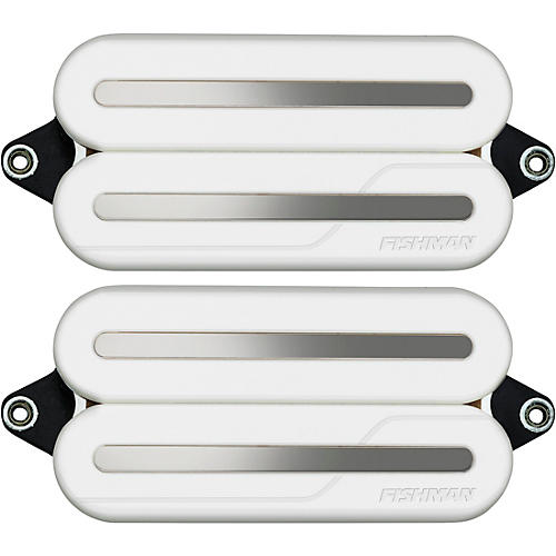 Fishman Fluence Open Core Modern Humbucker 6-String Black Nickel Blades Electric Guitar Pickup Set White - musicians--Friend