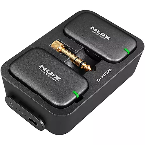 NUX B-7PSM 5.8 GHz Wireless in-Ear Monitoring System, Charging Case Included, Stereo Audio transmitter Black - musicians--Friend