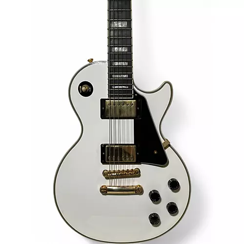 Used Epiphone Les Paul Custom Alpine White Solid Body Electric Guitar Alpine White - musicians--Friend