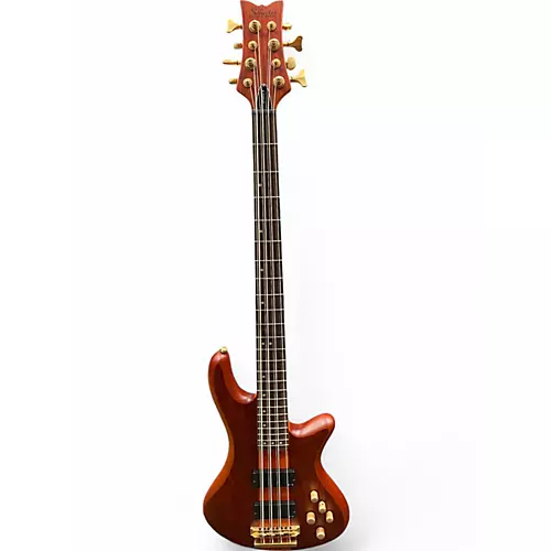 Used Schecter Guitar Research studio 8 Natural Electric Bass Guitar Natural - musicians--Friend