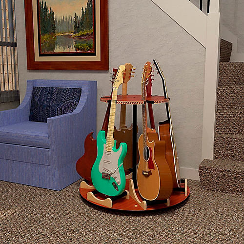 A&S Crafted Products Carousel Deluxe Multi Guitar Stand - musicians--Friend