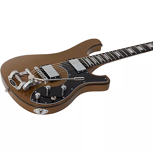 Schecter Guitar Research Stargazer-6 Vibrato Electric Guitar Metallic Gold - musicians--Friend