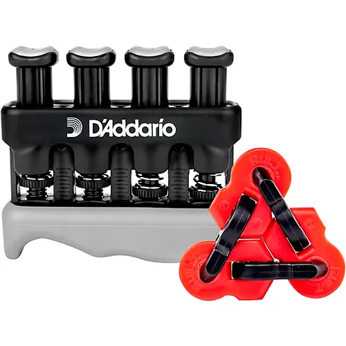 D'Addario Varigrip and FiddLink Bundle Hand Exerciser Combo Pack Black - musicians--Friend