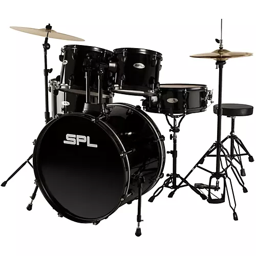 Open-Box Sound Percussion Labs Unity 5-Piece Drum Set with Hardware, Cymbals and Throne Condition 1 - Mint Black - musicians--Friend