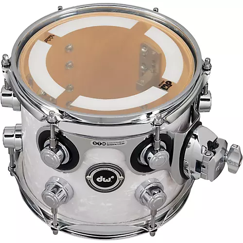 DW DWe Wireless Acoustic/Electronic Convertible Tom with STM 10 x 8 in. Finish Ply White Marine Pearl - musicians--Friend