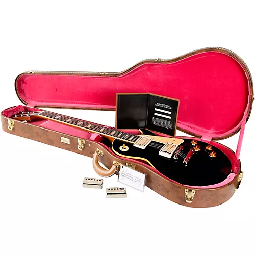 Gibson Custom M2M 1957 Les Paul Standard Reissue VOS w/Double Classic White Pickups Electric Guitar Ebony - musicians--Friend