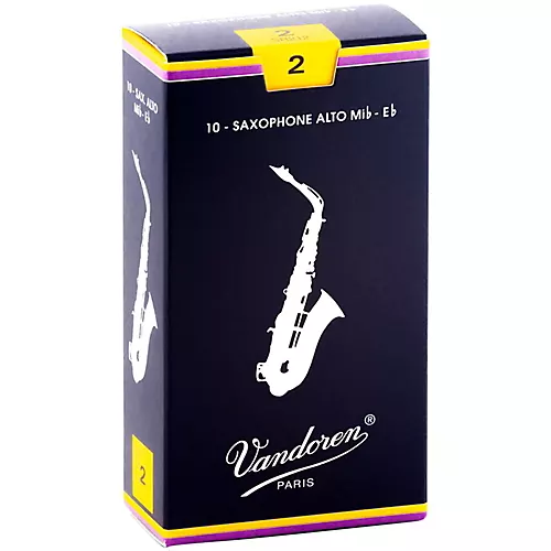 Vandoren SR21 Traditional Alto Saxophone Reeds Strength 2.5 Box of 10 - musicians--Friend