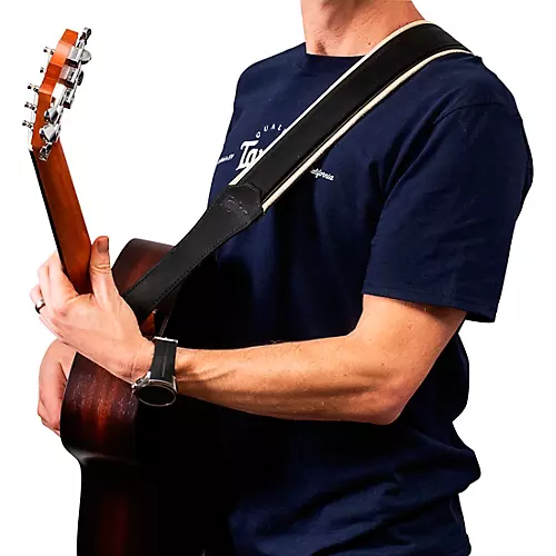 Taylor American Dream Leather Strap White/Black 2.5 in. - musicians--Friend