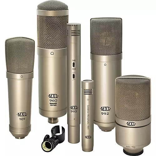 MXL 990 Large-Diaphragm Condenser Microphone With Shockmount - musicians--Friend