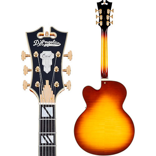 D'Angelico Excel EXL-1 Hollowbody Electric Guitar Dark Iced Tea Burst - musicians--Friend