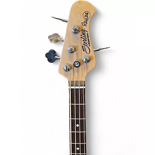 Used Sterling by Music Man Ray34 White Electric Bass Guitar White - musicians--Friend