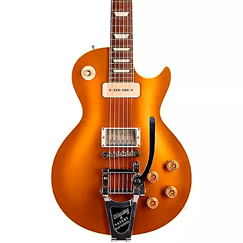 Gibson Custom M2M Murphy Lab Fifty-Five Les Paul Standard Bigsby Ultra Light Aged Electric Guitar Double Gold - musicians--Friend