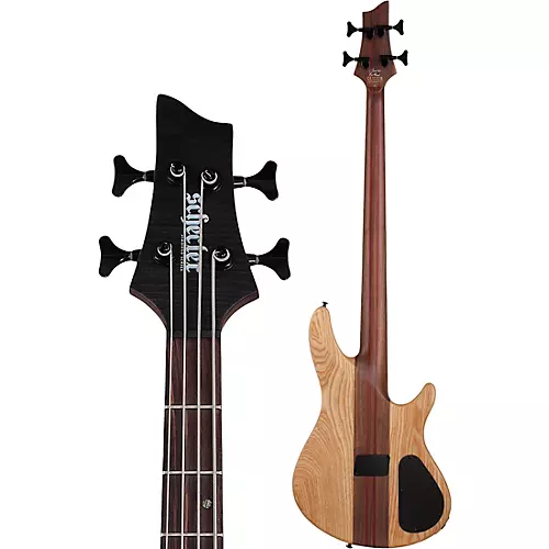 Schecter Guitar Research Charles Berthoud CB-4 Left-Handed Electric Bass See Thru Black Satin - musicians--Friend