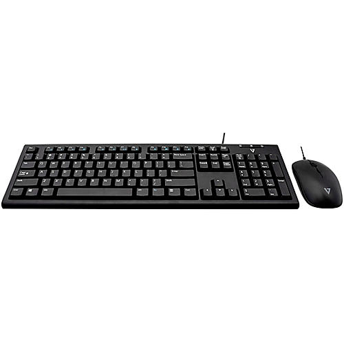V7 USB Wired Keyboard and Mouse Combo - musicians--Friend