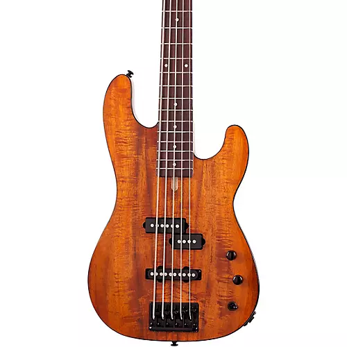 Schecter Guitar Research Michael Anthony MA-5 Koa 5-String Electric Bass Natural - musicians--Friend