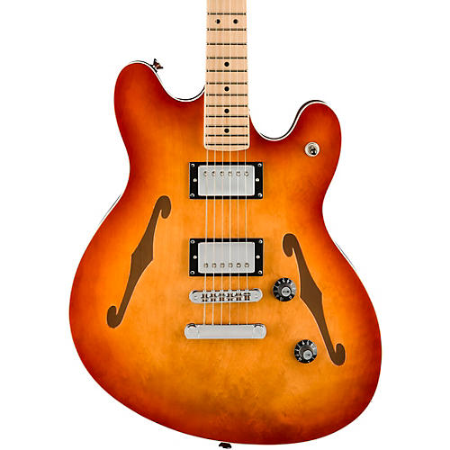 Squier Affinity Series Starcaster Deluxe Maple Fingerboard Electric Guitar Sienna Sunburst - musicians--Friend