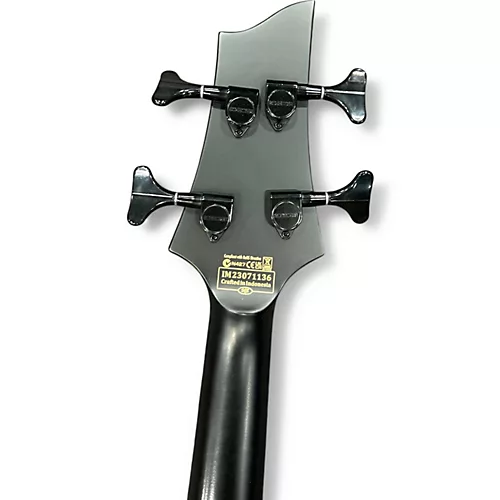 Used Schecter Guitar Research Stiletto Stealth-4  Black Electric Bass Guitar Black - musicians--Friend