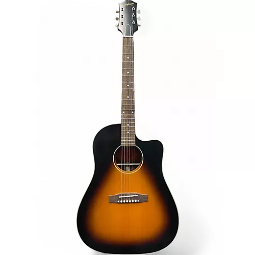 Used Epiphone Inspried by Gibson J45 EC 2 Color Sunburst Acoustic Electric Guitar 2 Color Sunburst - musicians--Friend