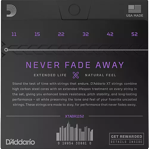 D'Addario XT 80/20 Bronze Custom Light Acoustic Strings, 11-52 - musicians--Friend