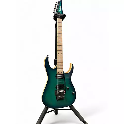 Used Ibanez RG652AHM Prestige Nebula Green Burst Solid Body Electric Guitar Nebula Green Burst - musicians--Friend