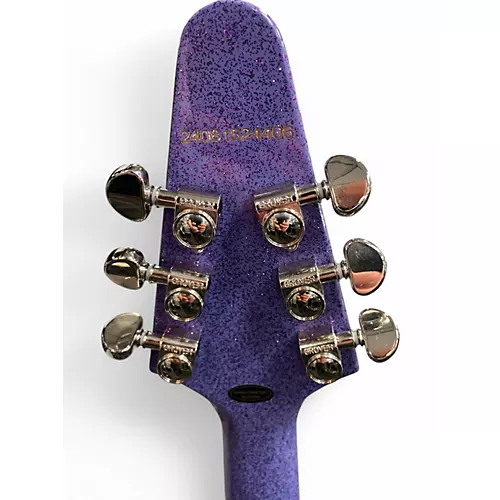 Used Epiphone 1958 Korina Flying V Purple GLITTER Solid Body Electric Guitar Purple GLITTER - musicians--Friend