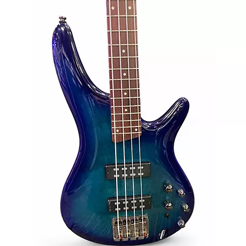 Used Ibanez SR370EF Blue Electric Bass Guitar Blue - musicians--Friend