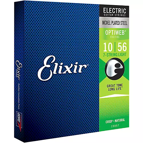 Elixir 7-String Electric Guitar Strings With OPTIWEB Coating Light (.010-.056) - musicians--Friend