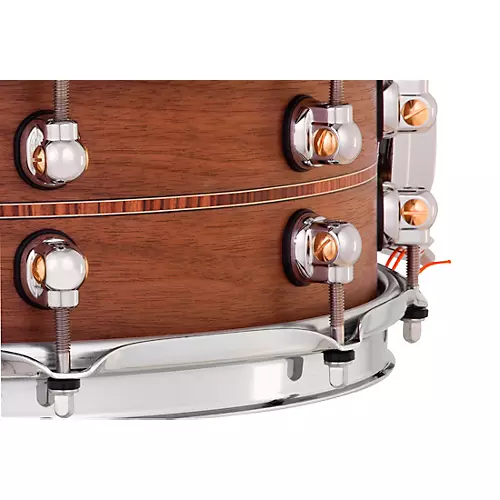 Pearl Music City Custom Solid Shell Snare Walnut with Kingwood Center Inlay 14 x 6.5 in. - musicians--Friend