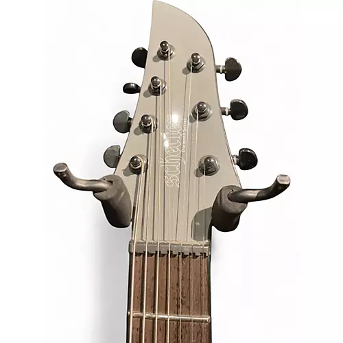 Used Schecter Guitar Research KM7 KEITH MARROW SIGNATURE MKIII Grey Solid Body Electric Guitar grey - musicians--Friend