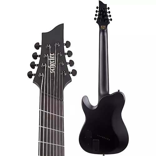Schecter Guitar Research PT-8 MS Black Ops Electric Guitar Satin Black Open Pore - musicians--Friend