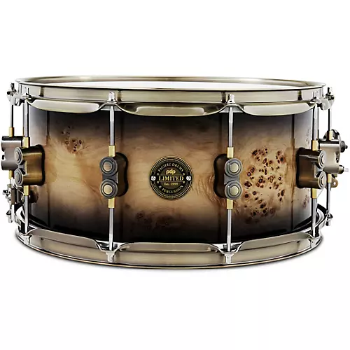 PDP by DW Limited Mapa Burl Snare Drum 14 x 5.5 in. Black Burst - musicians--Friend
