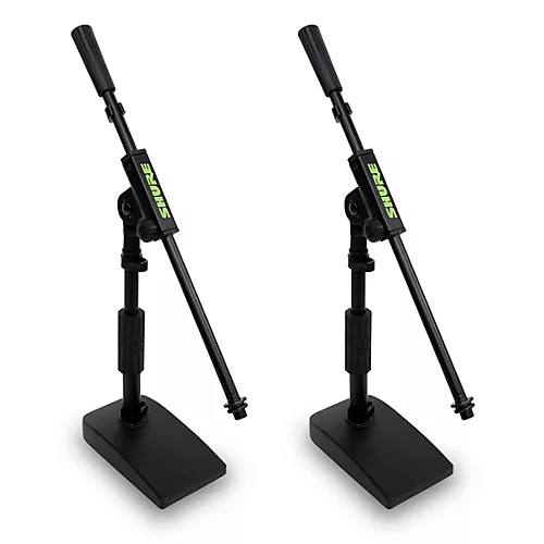 Shure Shure Compact Low Profile Mic Stand With Single-Section Boom 2-Pack - musicians--Friend