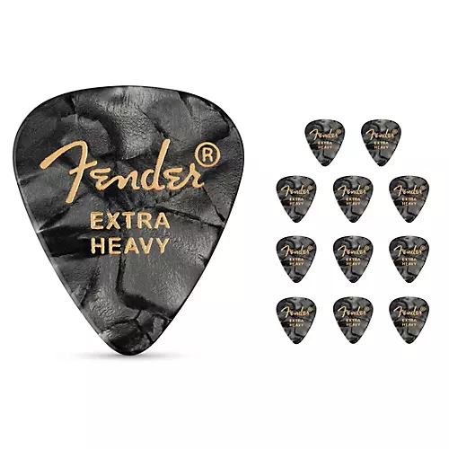 Fender 351 Premium Celluloid Guitar Picks 12-Pack Purple Moto X-Heavy - musicians--Friend