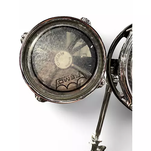 Used Remo Multiple Rototom Black and Silver Roto Toms Black and Silver 140 - musicians--Friend