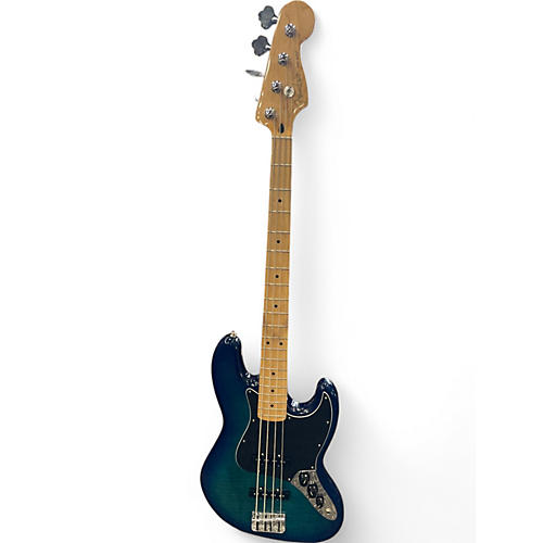 Used Fender Player Plus Jazz Bass Plus Top Blue Burst Electric Bass Guitar Blue Burst - musicians--Friend