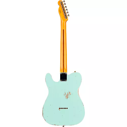 Fender Custom Shop Nashville Telecaster Custom Relic Rosewood Fingerboard Electric Guitar Surf Green - musicians--Friend