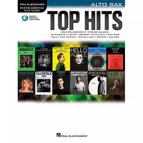 Hal Leonard Top Hits For Alto Sax - Instrumental Play-Along Book/Online Audio - musicians--Friend