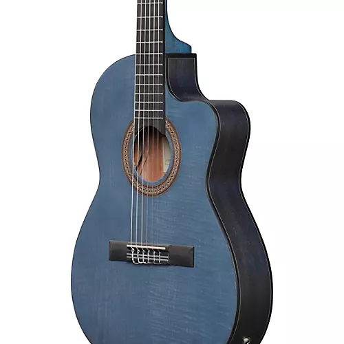 Ibanez GA5MHTCE Classical Nylon-String Acoustic-Electric Guitar Blue Berry - musicians--Friend