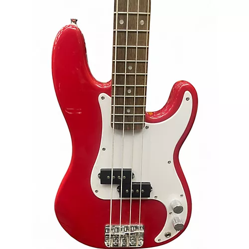 Used Squier MINI P BASS Dakota Red Electric Bass Guitar Dakota Red - musicians--Friend