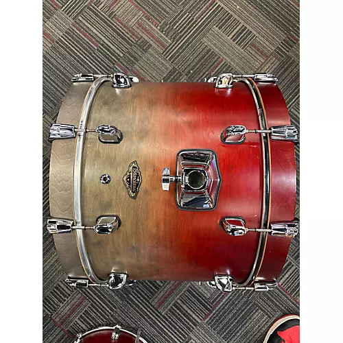 Used TAMA 3 piece Starclassic Satin Burgandy Drum Kit satin burgandy - musicians--Friend